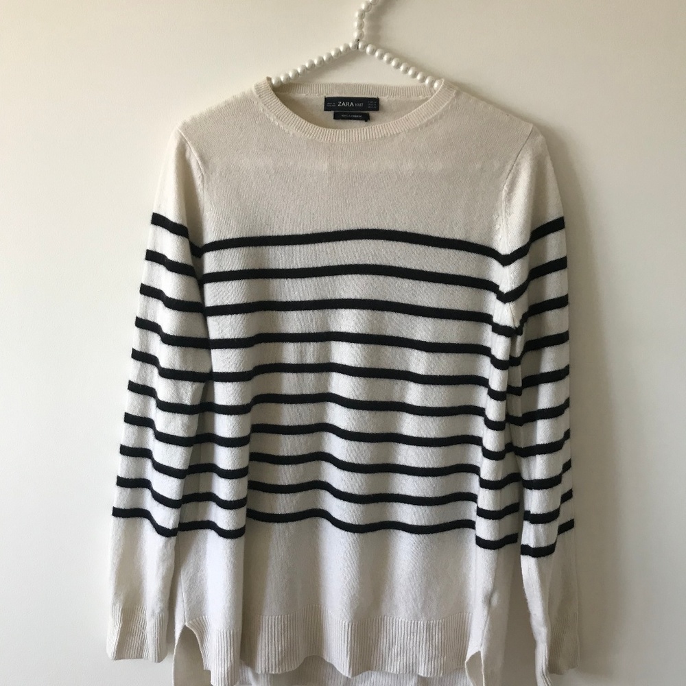 Zara Knit Cashmere Sweater - Stripes (M)